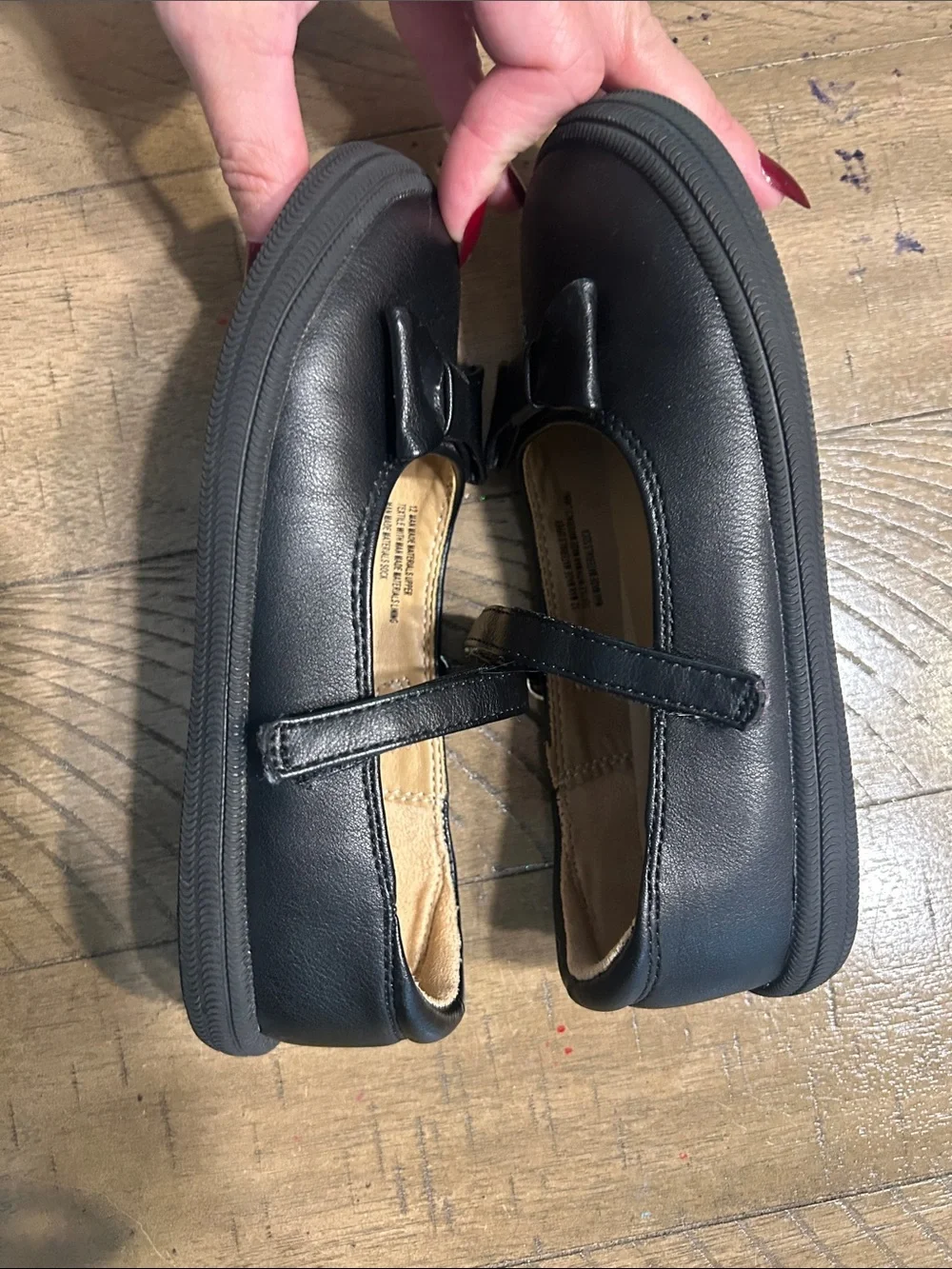 Cat & Jack Black Girls Mary Jane Dress Shoes Size 12
